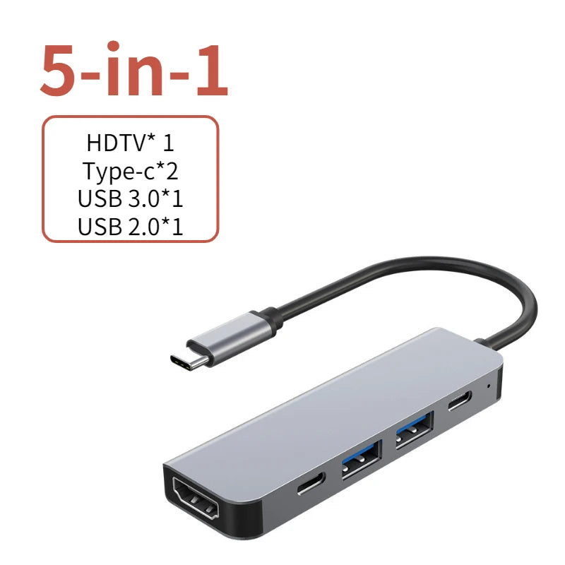 OrionHub Pro — Hub USB-C 4K HDMI com USB 3.0, USB 2.0 e Carregamento PD