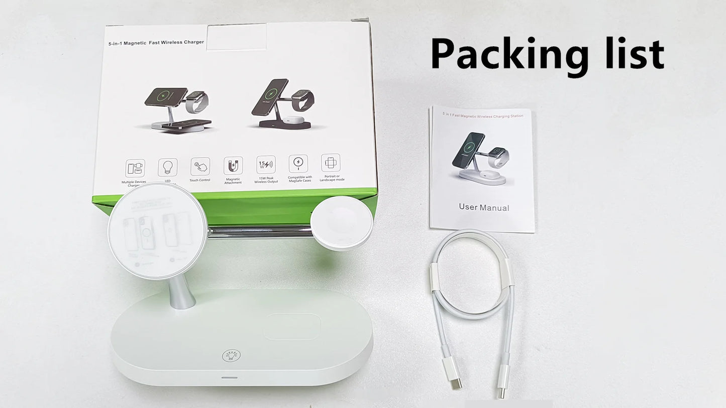 OrionCharge Trio — Estação de Carregamento Sem Fio 3 em 1 para iPhone, Apple Watch e AirPods