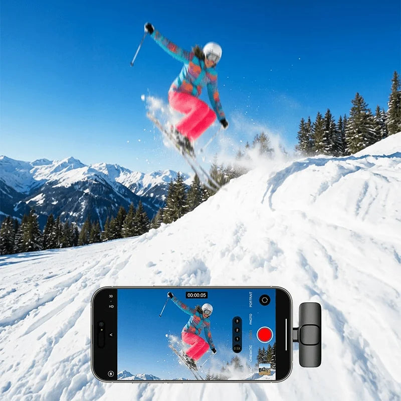 OrionMic Pro — Microfone Sem Fio para iPhone e Android