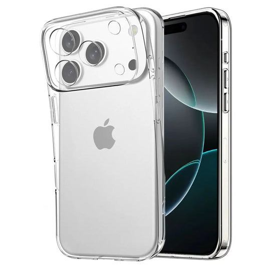 Capa Transparente Premium Ultra Fina para iPhone 11 ao 17 Pro Max | Silicone TPU Anti-Impacto