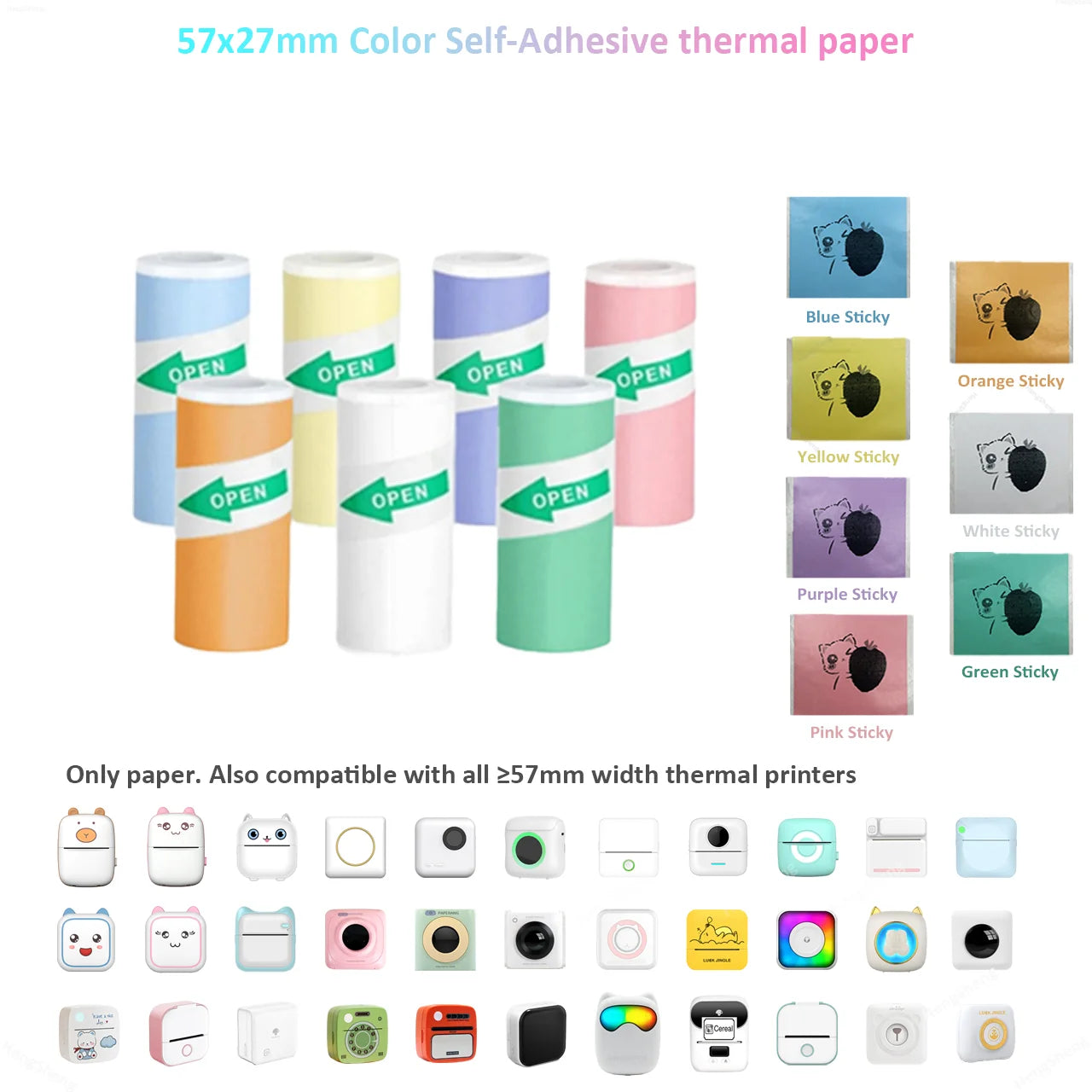 OrionPrint Mini — Mini Impressora Térmica Portátil Bluetooth sem Tinta