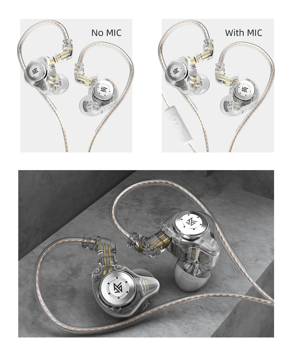 OrionSound KZ Pro — Fone In-Ear HiFi com Graves Potentes e Cancelamento de Ruído