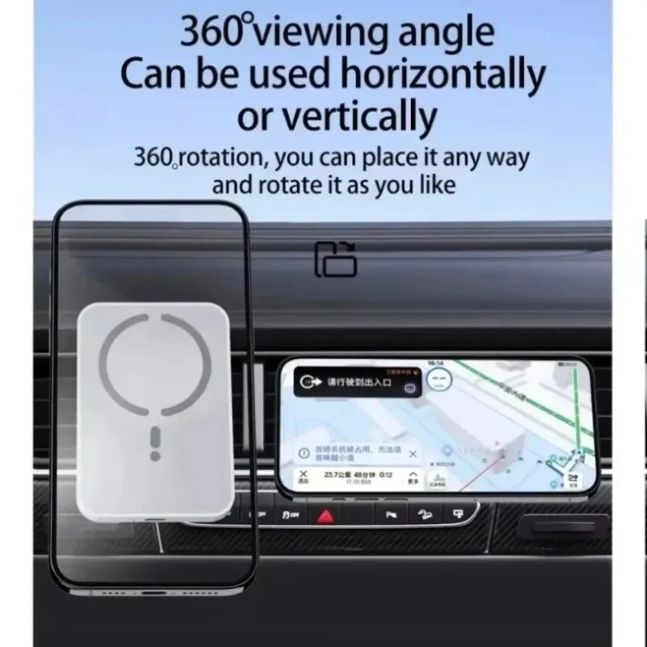 OrionCharge Drive — Carregador Veicular Magnético sem Fio para iPhone MagSafe