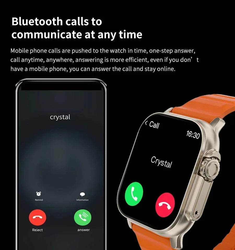 Smartwatch OrionFit Pro Bluetooth com Chamadas, Monitor Cardíaco e Notificações para Android e iPhone