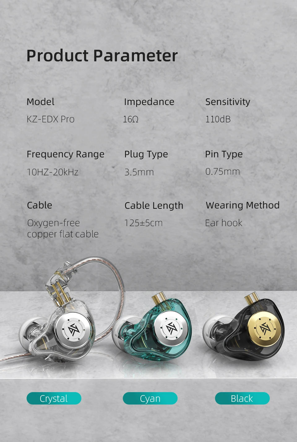 OrionSound KZ Pro — Fone In-Ear HiFi com Graves Potentes e Cancelamento de Ruído