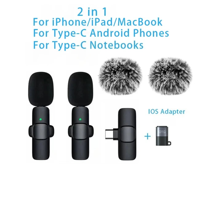 OrionMic Pro — Microfone Sem Fio para iPhone e Android