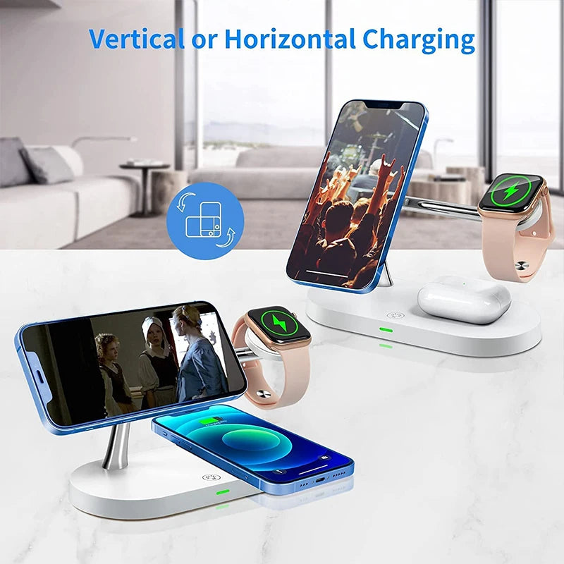 OrionCharge Trio — Estação de Carregamento Sem Fio 3 em 1 para iPhone, Apple Watch e AirPods