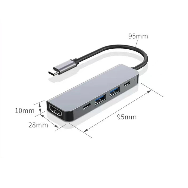 OrionHub Pro — Hub USB-C 4K HDMI com USB 3.0, USB 2.0 e Carregamento PD