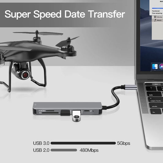 OrionHub Pro — Hub USB-C 4K HDMI com USB 3.0, USB 2.0 e Carregamento PD