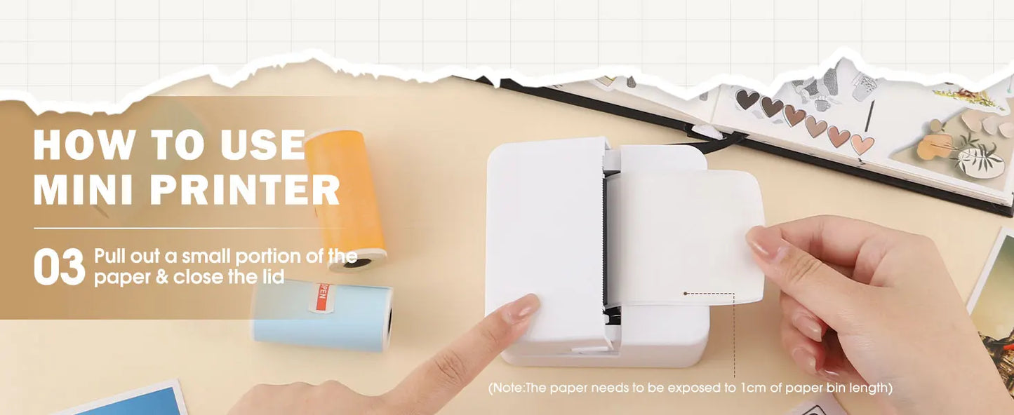 OrionPrint Mini — Mini Impressora Térmica Portátil Bluetooth sem Tinta