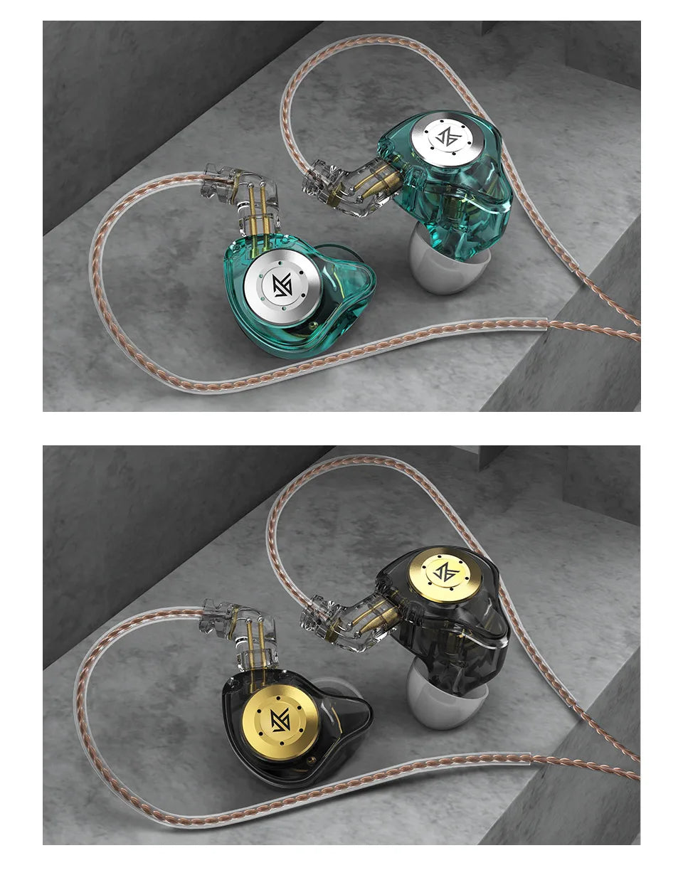 OrionSound KZ Pro — Fone In-Ear HiFi com Graves Potentes e Cancelamento de Ruído