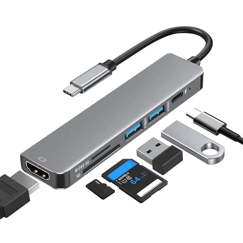 OrionHub Pro — Hub USB-C 4K HDMI com USB 3.0, USB 2.0 e Carregamento PD