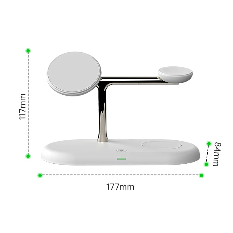 OrionCharge Trio — Estação de Carregamento Sem Fio 3 em 1 para iPhone, Apple Watch e AirPods