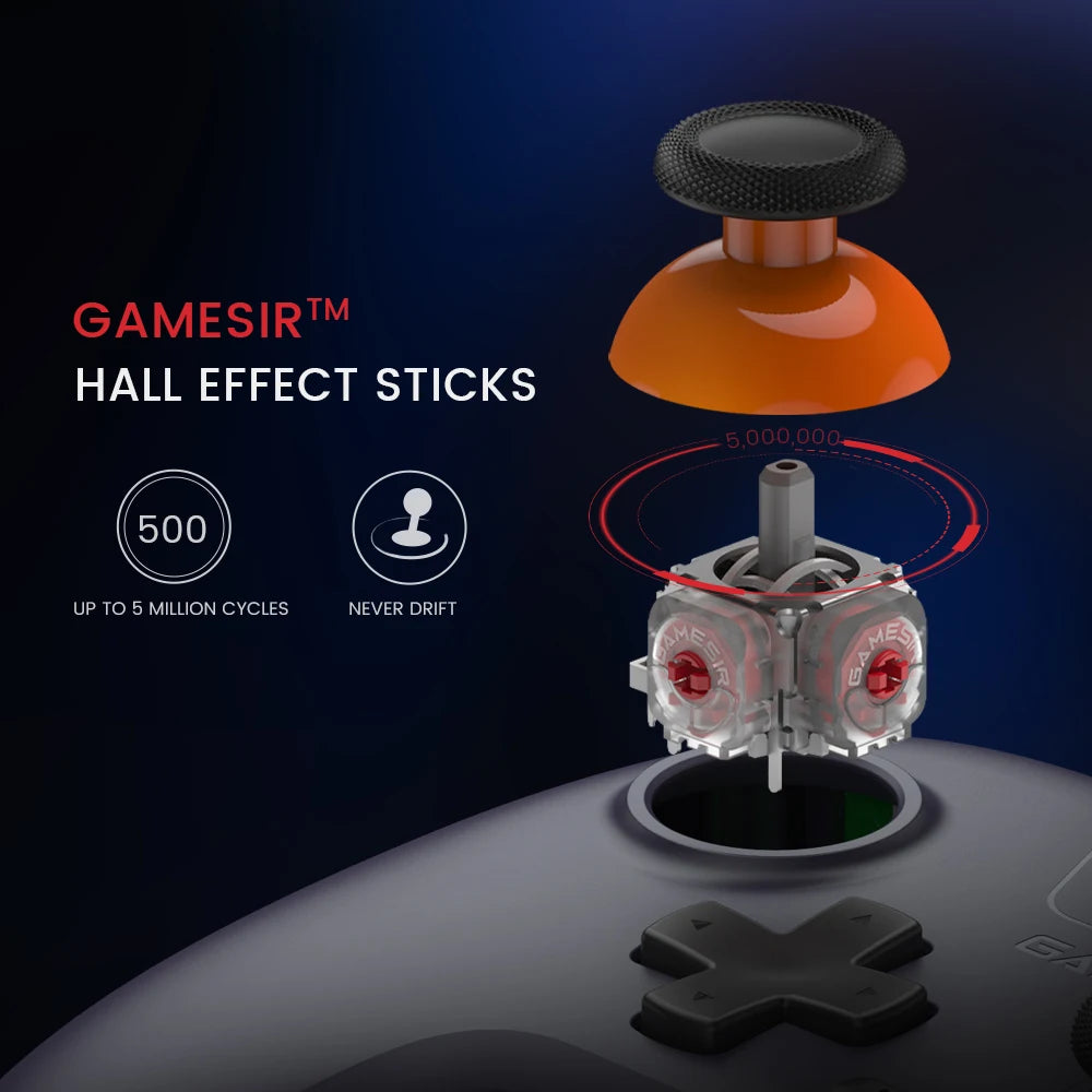 Gamer GameSir Nova Lite para Nintendo Switch, iPhone e Android com Hall Effect Gamepad para Celular