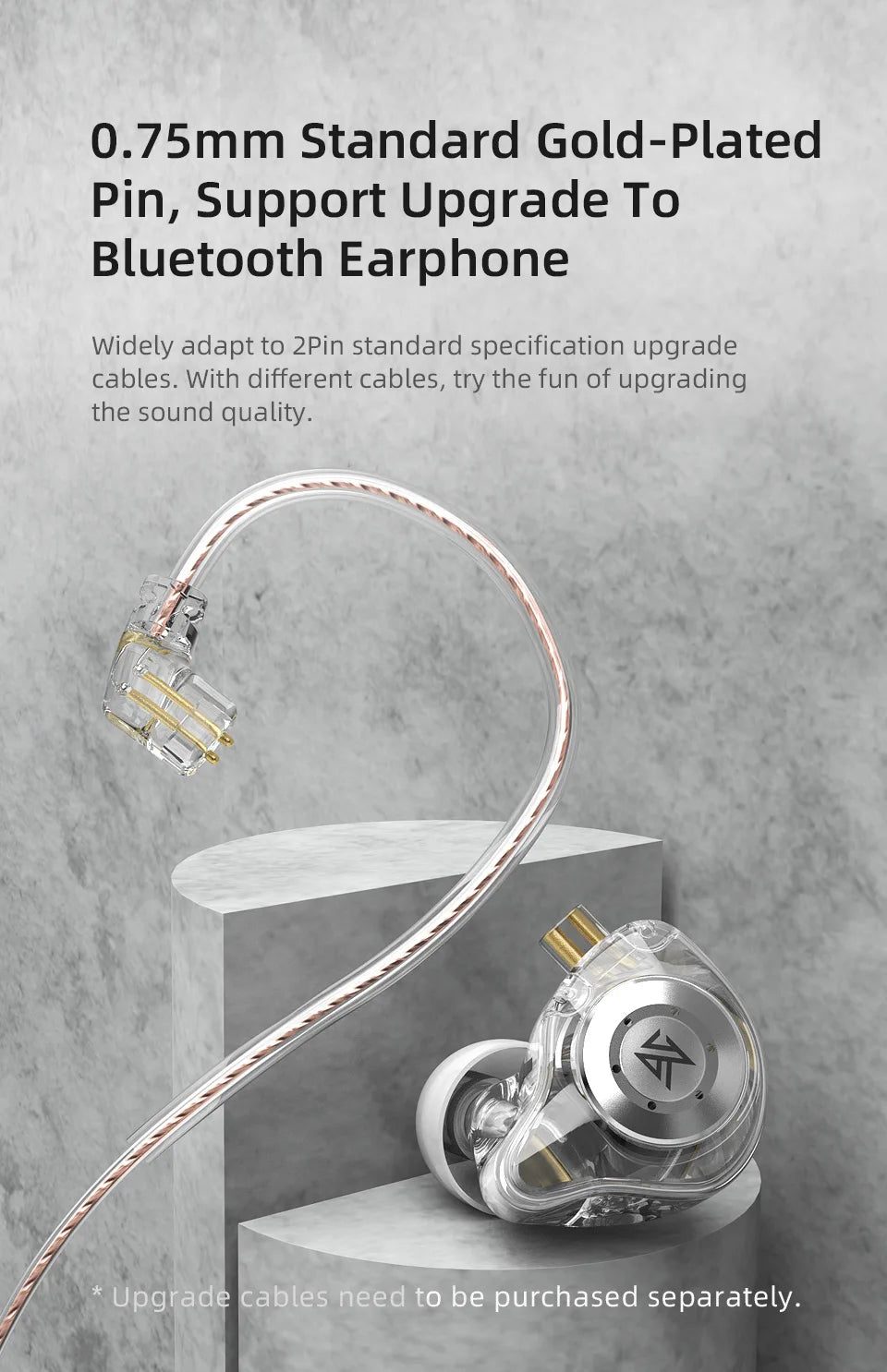 OrionSound KZ Pro — Fone In-Ear HiFi com Graves Potentes e Cancelamento de Ruído