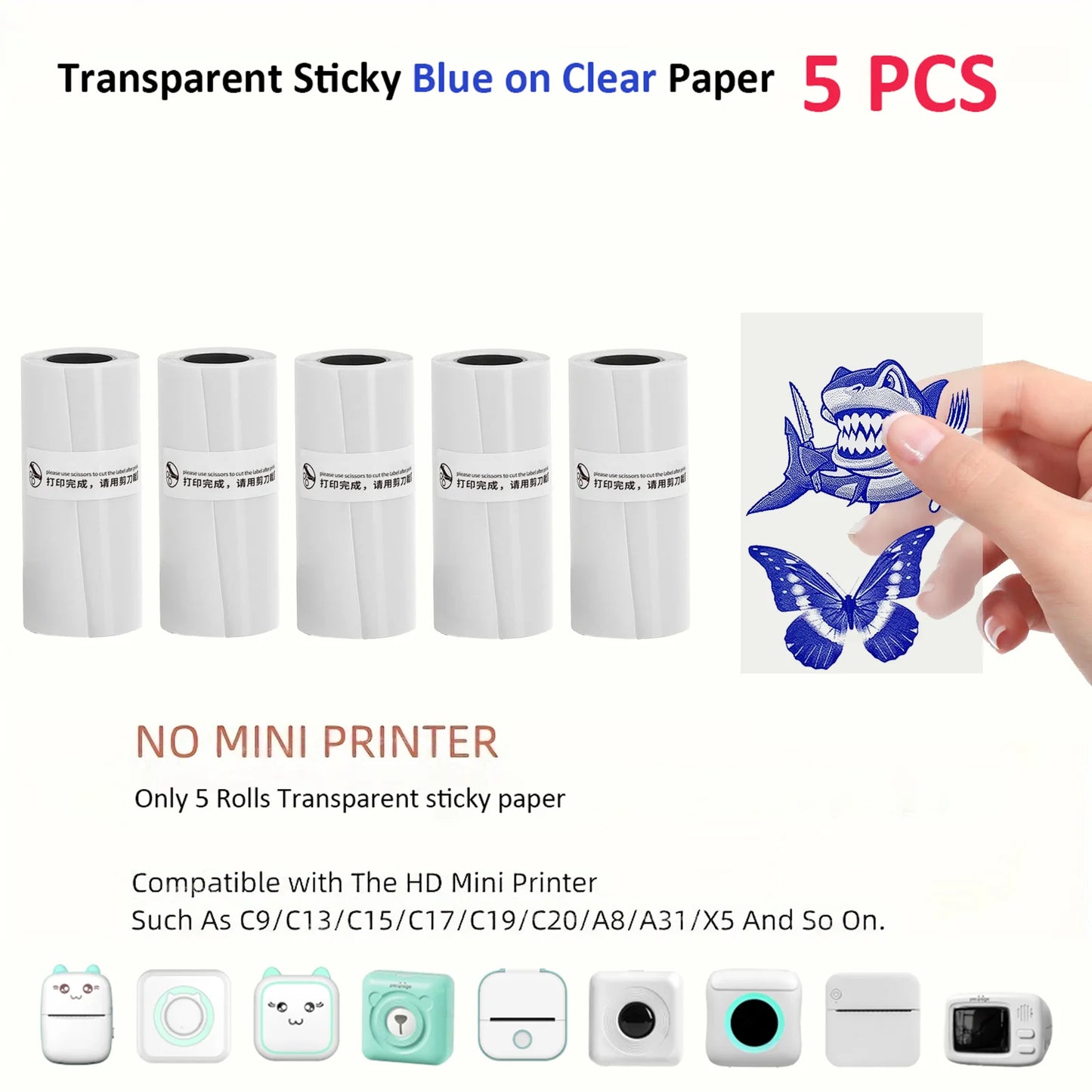 OrionPrint Mini — Mini Impressora Térmica Portátil Bluetooth sem Tinta