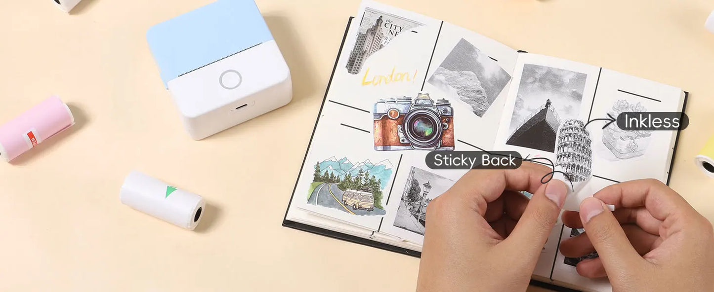 OrionPrint Mini — Mini Impressora Térmica Portátil Bluetooth sem Tinta