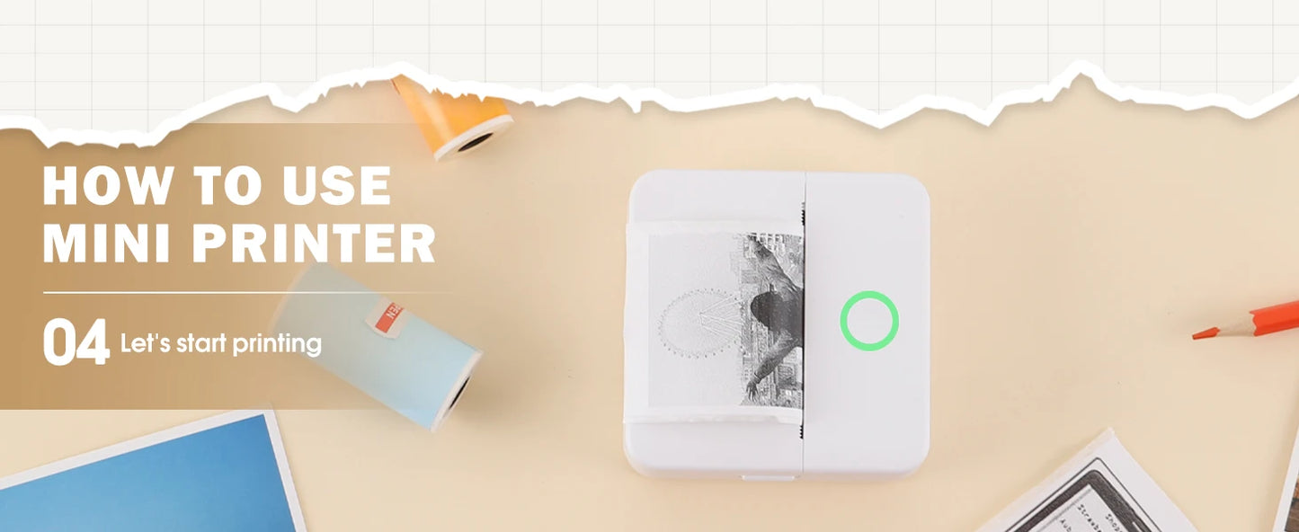 OrionPrint Mini — Mini Impressora Térmica Portátil Bluetooth sem Tinta