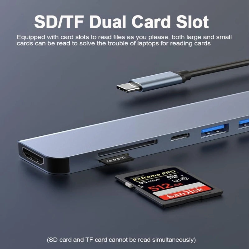 OrionHub Pro — Hub USB-C 4K HDMI com USB 3.0, USB 2.0 e Carregamento PD