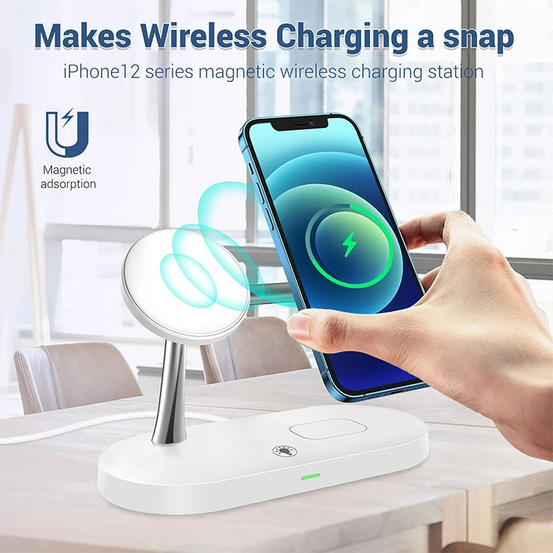 OrionCharge Trio — Estação de Carregamento Sem Fio 3 em 1 para iPhone, Apple Watch e AirPods