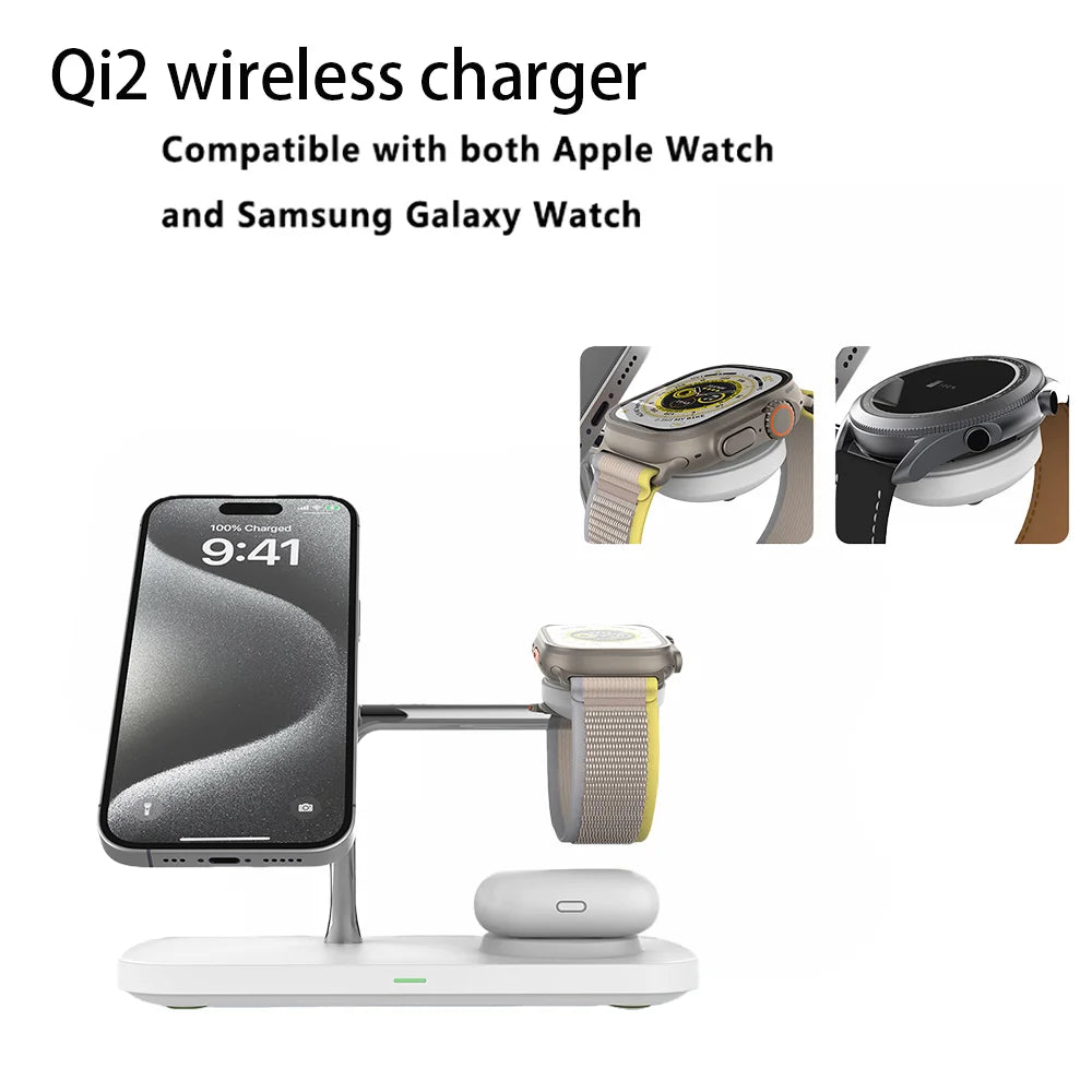 OrionCharge Trio — Estação de Carregamento Sem Fio 3 em 1 para iPhone, Apple Watch e AirPods