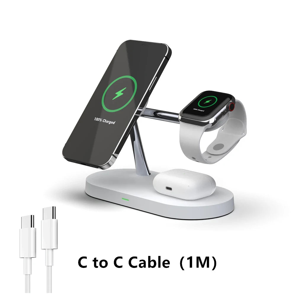 OrionCharge Trio — Estação de Carregamento Sem Fio 3 em 1 para iPhone, Apple Watch e AirPods