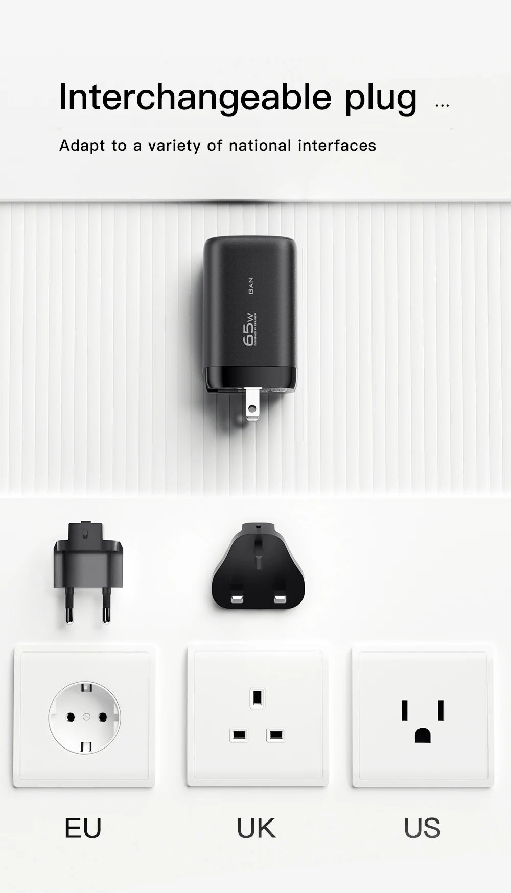 OrionCharge GaN 65W — Carregador Rápido USB-C Premium para Notebook e Smartphone