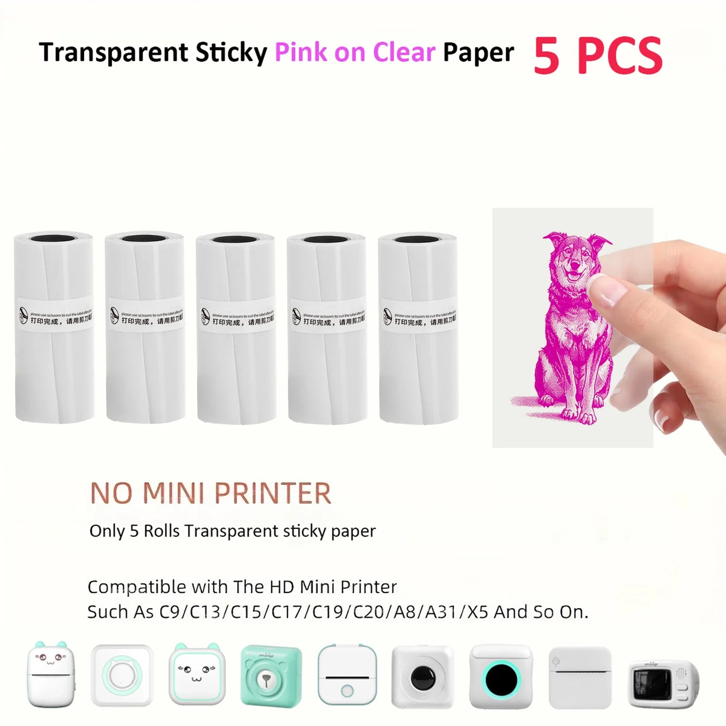 OrionPrint Mini — Mini Impressora Térmica Portátil Bluetooth sem Tinta