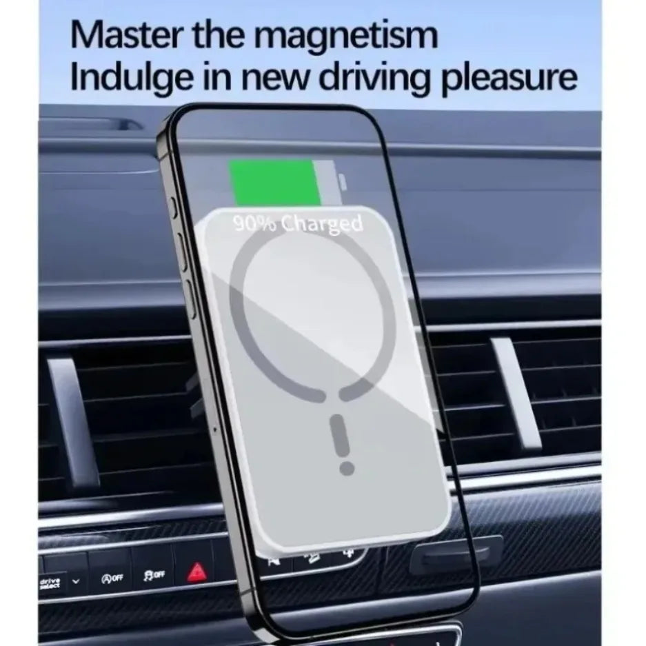 OrionCharge Drive — Carregador Veicular Magnético sem Fio para iPhone MagSafe