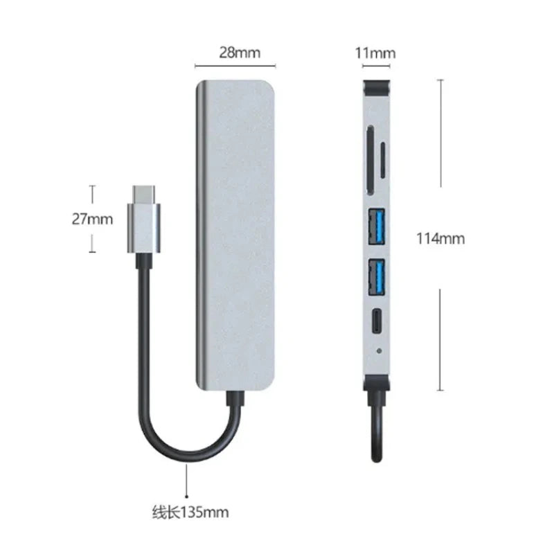 OrionHub Pro — Hub USB-C 4K HDMI com USB 3.0, USB 2.0 e Carregamento PD